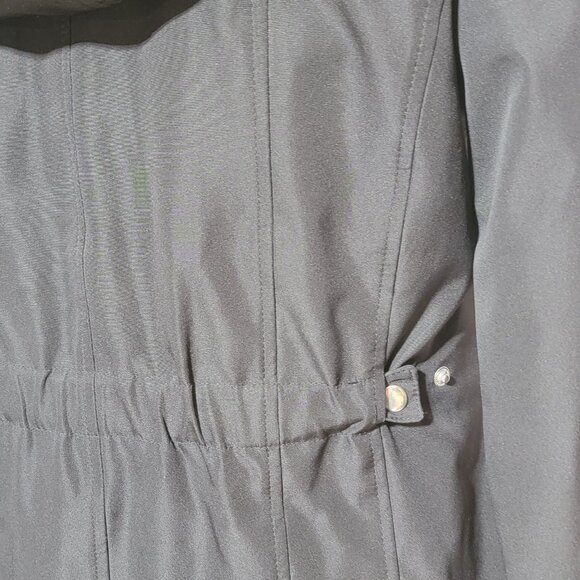 BLACK WOMEN'S WINTER RAINCOAT/ALL-PURPOSE COAT W/HOOD WEATHERPROOF BRAND - Picture 5 of 8